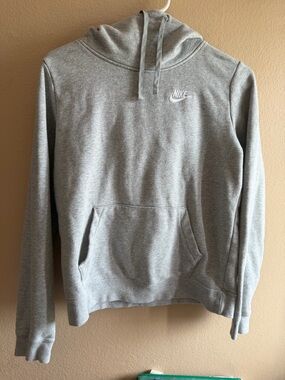 Nike Sportswear Woman’s Essential Funnel Neck Hoodie Gray XS Scuba Neck Fleece